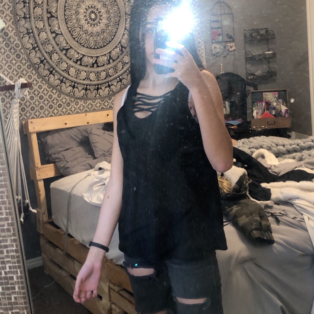 Black tank top